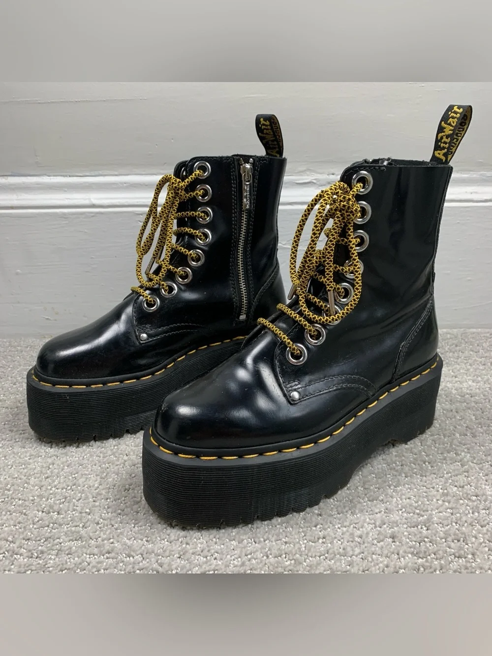 Dr Martens Jadon Max 2” Platform Boots Women’s 6 Goth Punk Grunge Rock